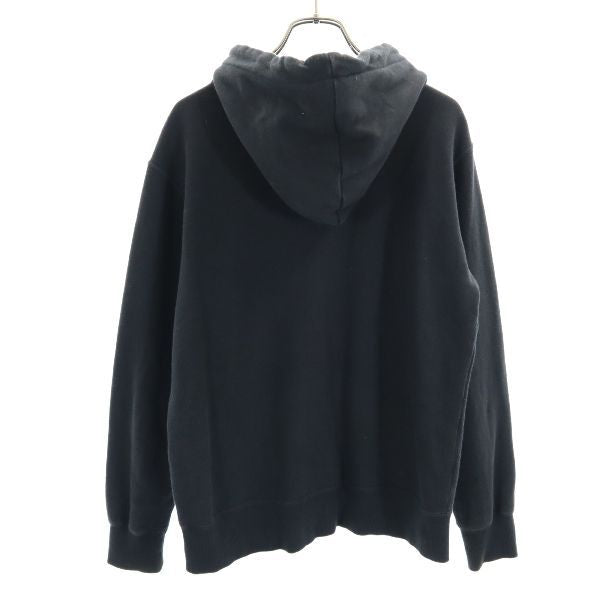 Champion チャンピオン プリント 長袖 スウェットパーカー M ブラック メンズ