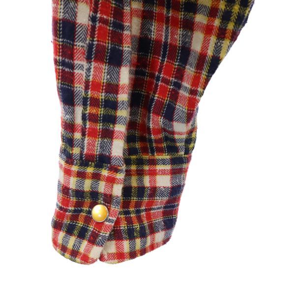 INDIAN MOTORCYCLE インディアンモトサイクル チェック柄 長袖 ウエスタンシャツ M メンズ