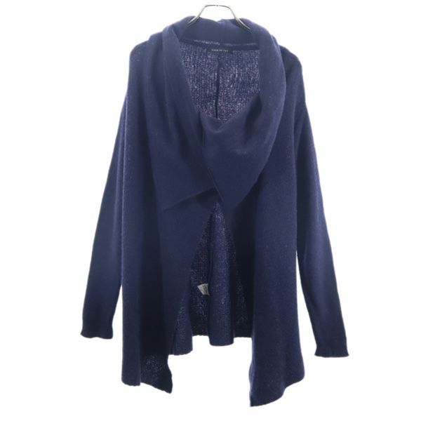 mizuiro ind ミズイロインド ウール ドレープネック ジャケット ネイビー系 レディース