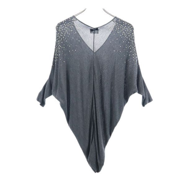 LANVIN en Bleu ランバンオンブルー 長袖 ドルマンスリーブ セーター 38 グレー系 ニット レディース