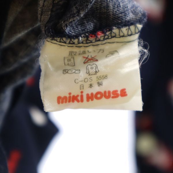 mikihouse ミキハウス サンタクロース 長袖 シャツ M 紺 開襟 メンズ