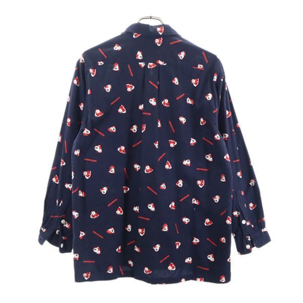 mikihouse ミキハウス サンタクロース 長袖 シャツ M 紺 開襟 メンズ