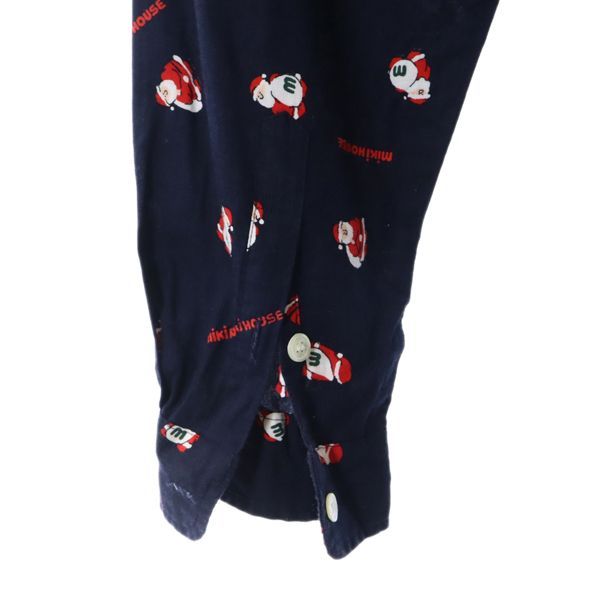 mikihouse ミキハウス サンタクロース 長袖 シャツ M 紺 開襟 メンズ