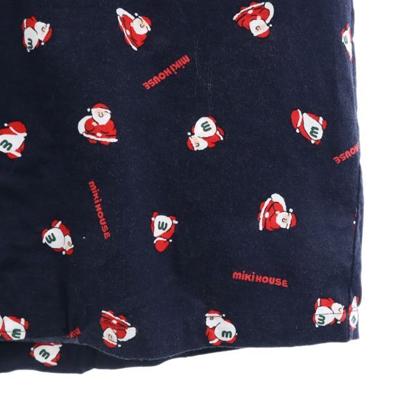 mikihouse ミキハウス サンタクロース 長袖 シャツ M 紺 開襟 メンズ
