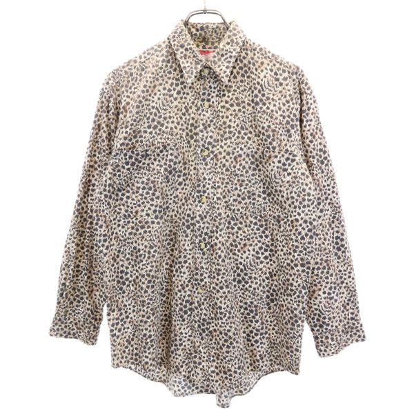 Rore Pop 70s アニマル柄 長袖 シャツ F ブラウン系 Rore Pop メンズ