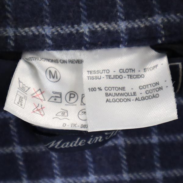 MAX MARA マックスマーラ イタリア製 チェック柄 長袖 シャツ M 青系 レディース