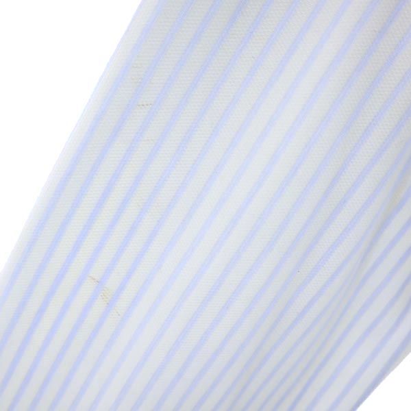 ラコステ ストライプ柄 長袖 シャツ M 白系 LACOSTE レディース