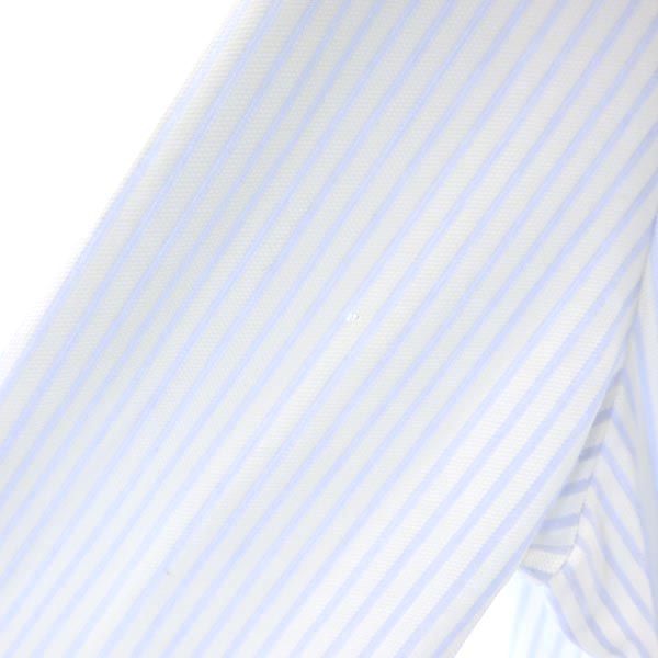 ラコステ ストライプ柄 長袖 シャツ M 白系 LACOSTE レディース