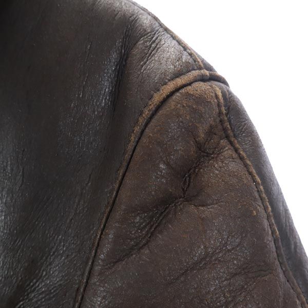 Harlin B-3type 羊革 ムートン レザージャケット 16 茶 Harlin B-3type 本皮 本革 レディース