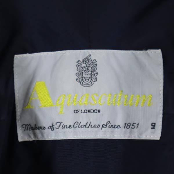 Aquascutum アクアスキュータム ウールジャケット 9 紺 レディース