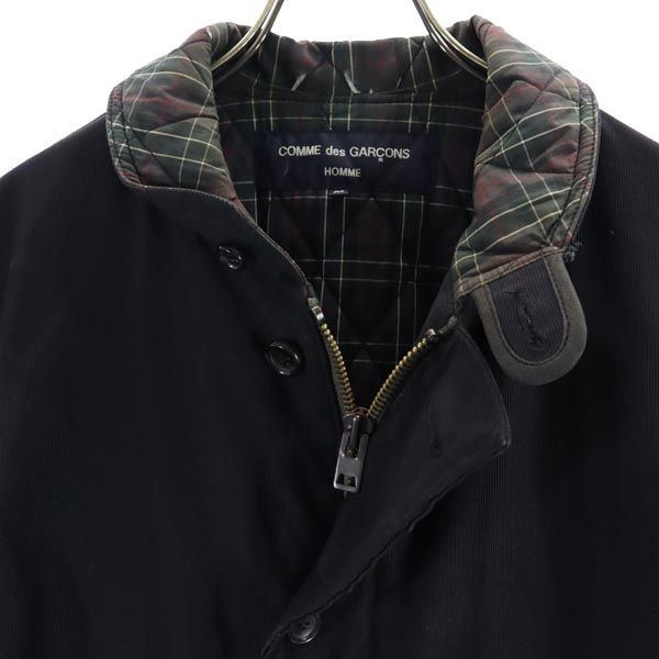 コムデギャルソンオム 2008年 日本製 中綿ジャケット M 黒 COMME des GARCONS HOMME 裏キルティング メンズ