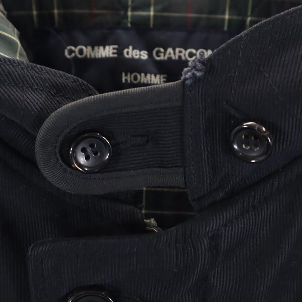 コムデギャルソンオム 2008年 日本製 中綿ジャケット M 黒 COMME des GARCONS HOMME 裏キルティング メンズ