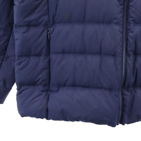 UNIQLO ユニクロ シームレス ダウンジャケット XL ネイビー系 フード レディース