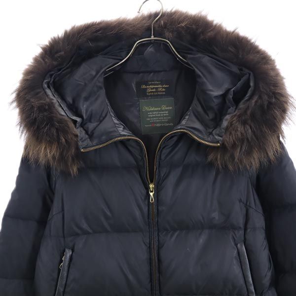 ナノユニバース ダウンジャケット 36 黒 nano universe 西川ダウン 東京西川 レディース