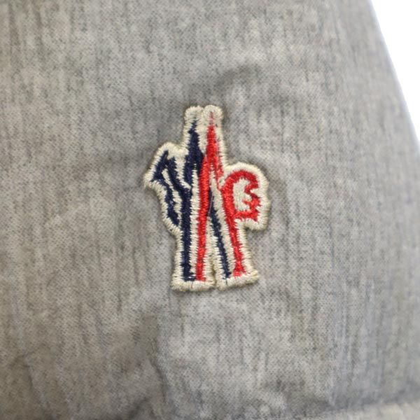 MONCLER モンクレール ロゴ刺繍 ダウンジャケット 4 グレー メンズ