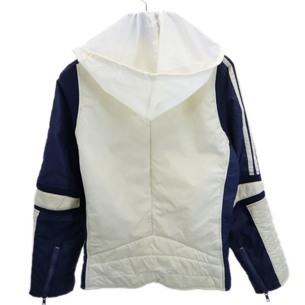 adidas アディダス 70s 80s ヴィンテージ デサント製 ADS-330F トレフォイルロゴ ダウンジャケット M アイボリー×ネイビー メンズ