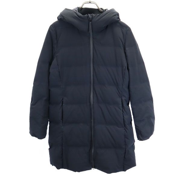 UNIQLO ユニクロ シームレス ダウンコート M ブラック系 フード レディース