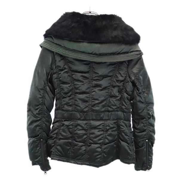 マックスアンドコー リアルファー ダウンジャケット 40 グリーン系 MAX&CO レディース