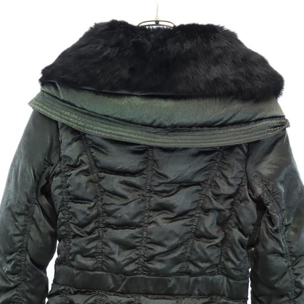 MAX&CO マックスアンドコー リアルファー ダウンジャケット 40 グリーン系 レディース