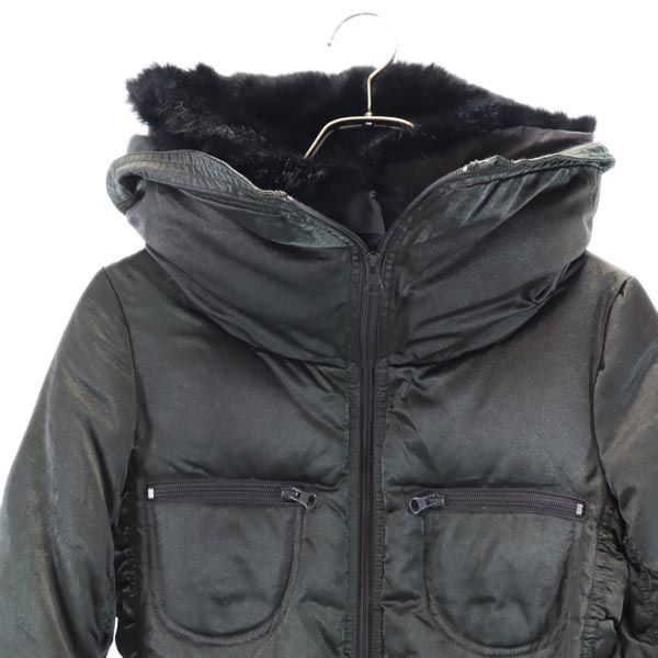 MAX&CO マックスアンドコー リアルファー ダウンジャケット 40 グリーン系 レディース