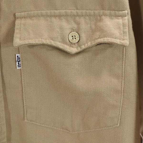 リーバイス 70s 日本製 長袖 ワークシャツ M ベージュ Levi's メンズ