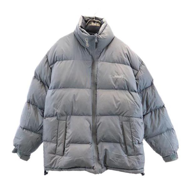 Bear USA ベアーユーエスエー ロゴ刺繍 リバーシブル ダウンジャケット L 黒 メンズ