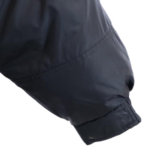 Bear USA ベアーユーエスエー ロゴ刺繍 リバーシブル ダウンジャケット L 黒 メンズ