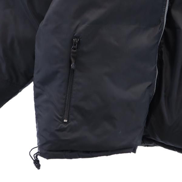 Bear USA ベアーユーエスエー ロゴ刺繍 リバーシブル ダウンジャケット L 黒 メンズ