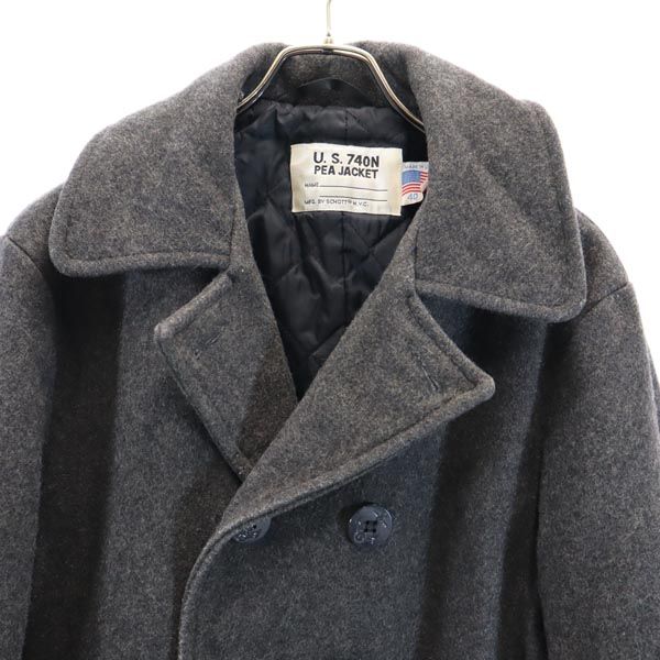 ショット USA製 ピーコート 40 グレー系 schott Pコート メンズ