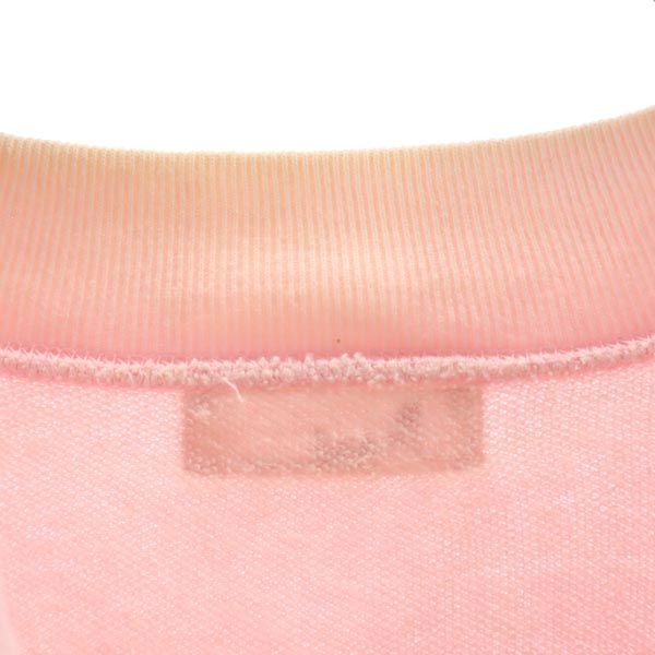 Papas パパス バックプリント 長袖 スウェット トレーナー 50 ピンク プルオーバー メンズ