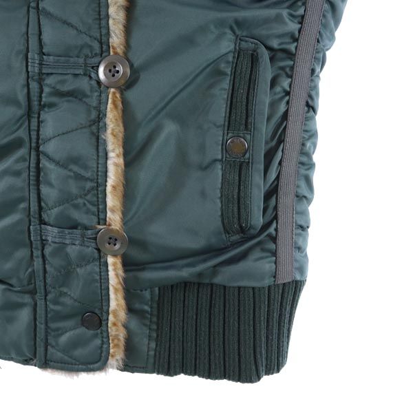 アヴィレックス リアルファー 中綿ジャケット M カーキ AVIREX レディース