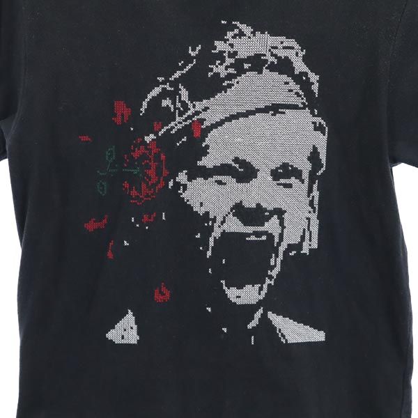 HEALTH ヘルス 日本製 クロスステッチ 半袖 Tシャツ S ブラック系 メンズ