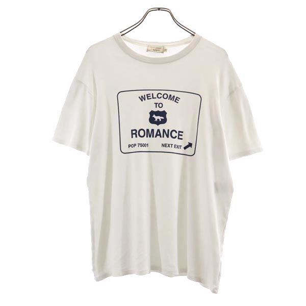 メゾンキツネ プリント 半袖 Tシャツ S ホワイト系 MAISON KITSUNE メンズ