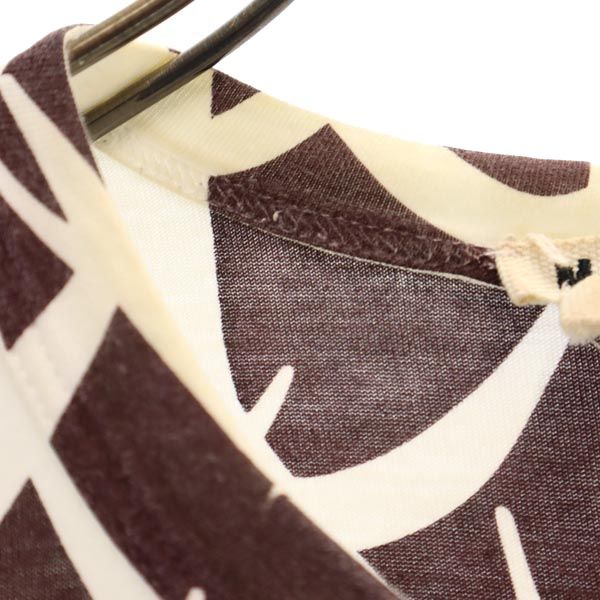 MARNI マルニ イタリア製 総柄 半袖 Tシャツ 44 ブラウン系 メンズ