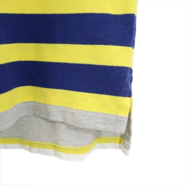 ポロバイラルフローレン ボーダー柄 半袖 ポロシャツ L グレー系 Polo by Ralph Lauren 鹿の子 メンズ