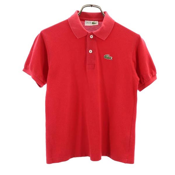 ラコステ 半袖 ポロシャツ 130 レッド LACOSTE 鹿の子 キッズ