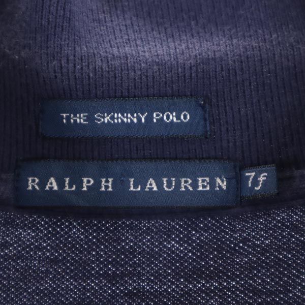 ラルフローレン ビックポニー 半袖 ポロシャツ ７ｆ ネイビー RALPH LAUREN 鹿の子 レディース