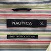 ノーティカ 80s ストライプ柄 半袖 シャツ XL NAUTICA TWO-PLY メンズ