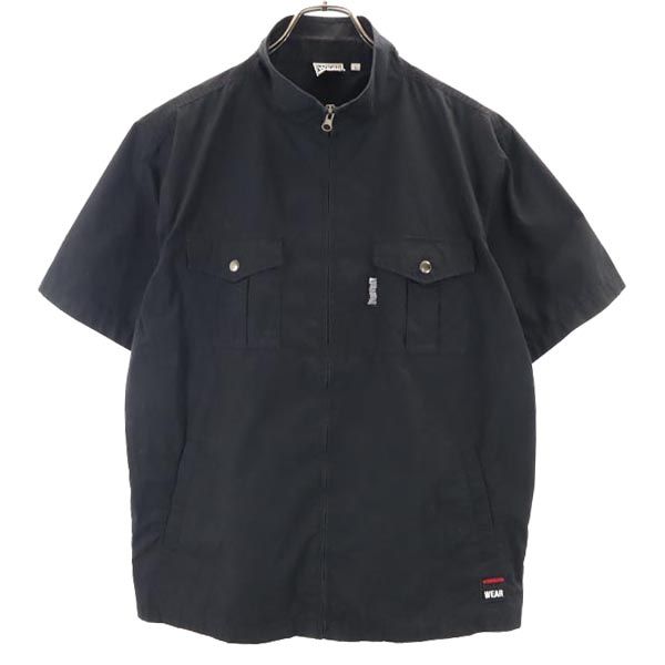 ヴィジョンストリートウェア 半袖 ジップジャケット L ブラック系 VISION STREET WEAR メンズ