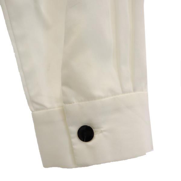 ミルクボーイ 日本製 猫柄 長袖 フェイクレザー シャツ ホワイト×ブラック MILKBOY レディース