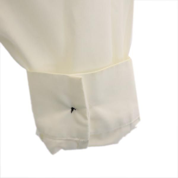 ミルクボーイ 日本製 猫柄 長袖 フェイクレザー シャツ ホワイト×ブラック MILKBOY レディース