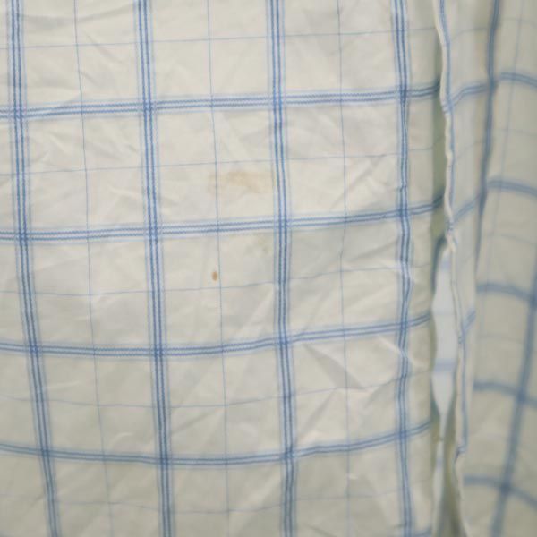 トミーヒルフィガー チェック柄 半袖 ボタンダウンシャツ XL ホワイト×ブルー TOMMY HILFIGER メンズ