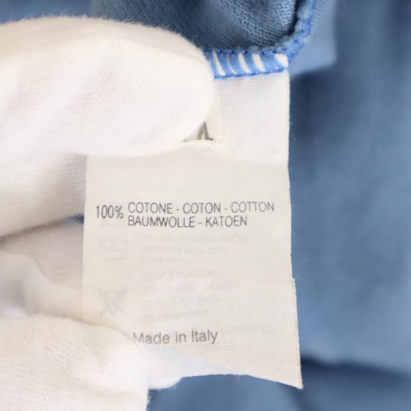 トラサルディ イタリア製 半袖 ポロシャツ XL ブルー系 TRUSSARDI メンズ