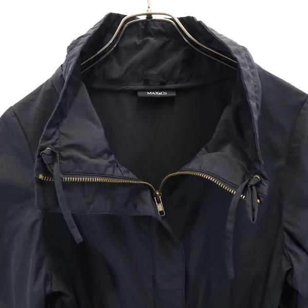MAX&CO マックスアンドコー 7分袖 フルジップ ジャケット 38 ブラック レディース