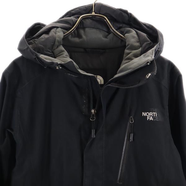 THE NORTH FACE ザノースフェイス アウトドア 中綿ジャケット S ブラック フード ベンチレーション メンズ