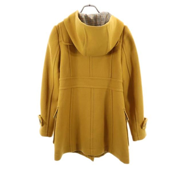 バーバリーブルーレーベル 三陽商会 ウールブレンド ダッフルコート 38 キャメル系 BURBERRY BLUE LABEL フード レディース