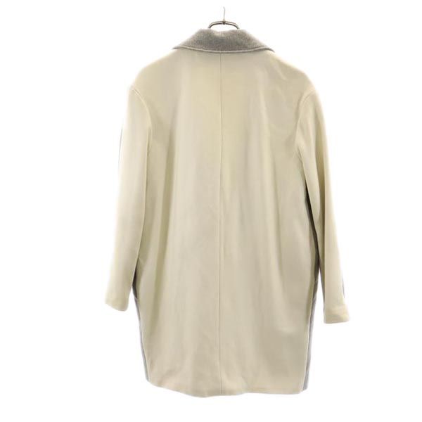 CAMEO カメオ ウールブレンド チェスターコート XS グレー×ホワイト 切替 メンズ