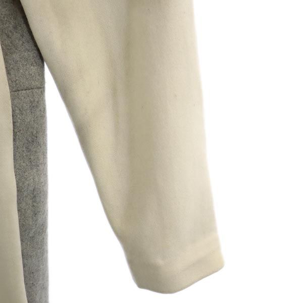 CAMEO カメオ ウールブレンド チェスターコート XS グレー×ホワイト 切替 メンズ