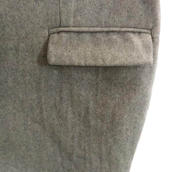 CAMEO カメオ ウールブレンド チェスターコート XS グレー×ホワイト 切替 メンズ