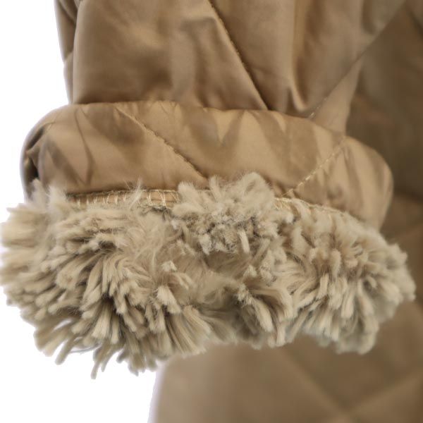 Mackintosh マッキントッシュ 英国製 長袖 キルティングコート 36 ベージュ 裏ファー レディース